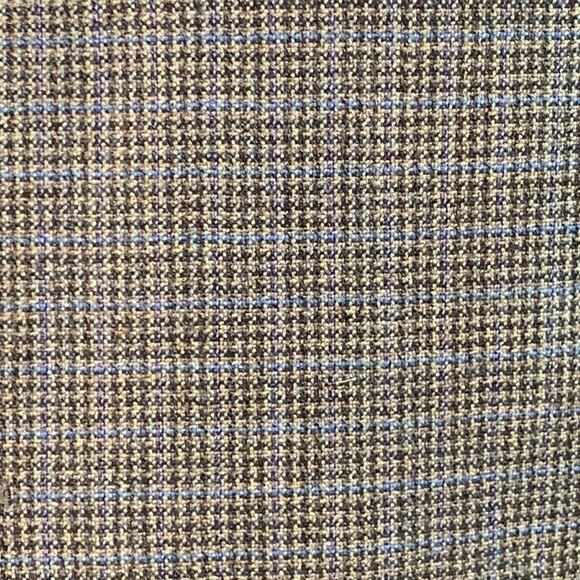 ERMENEGILDO ZEGNA Size 44 Long Grey Blue Houndstooth Wool Sport Coat - Picture 2 of 8